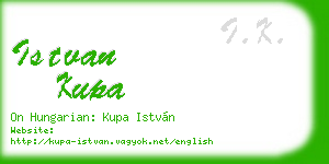 istvan kupa business card